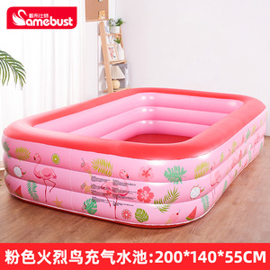 Piscine gonflable pour enfants et adultes, usage familial extérieur, PVC rectangulaire, capacité 100-500 kg - Product Image 5
