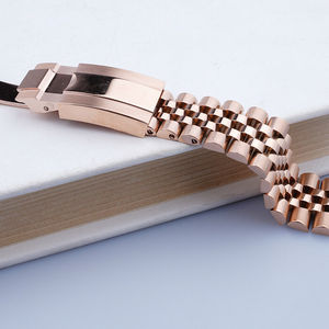 Correa de Reloj de Acero Inoxidable Color Oro Rosa para Rolex <span class=keywords><strong>GMT</strong></span> <span class=keywords><strong>Master</strong></span> II 116710 BLNR, Brazalete Jubilee de 20 mm, Cierre Oyster de Lujo - Product Image 2