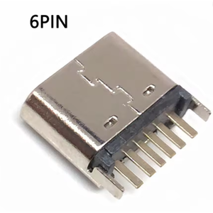 Conector de Enchufe SMT de <span class=keywords><strong>6</strong></span> Pines, <span class=keywords><strong>Micro</strong></span> <span class=keywords><strong>USB</strong></span> Tipo C 3.1 Hembra, Colocación SMD DIP, Metal de Alta Calidad para Diseño de PCB, PD de Alta Corriente y Carga Rápida - Product Image 4