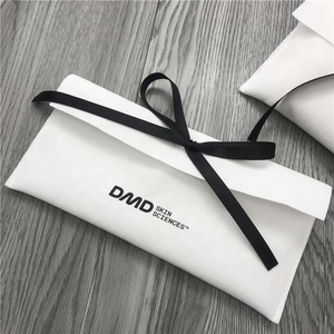 50 sacs en velours blanc, style de luxe, pochette cadeau, enveloppe avec ruban - Product Image 4