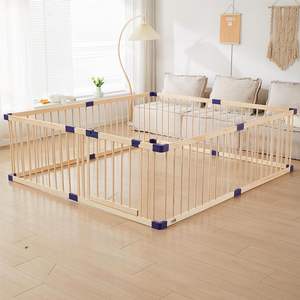 Grands panneaux de clôture pliants Panneaux de clôture en bois massif Stylo de jeu de sécurité Parcs pour bébés Parcs pour enfants - Product Image 4