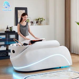 Cama de Lujo para Lavado de Cabello en Salón, Tratamiento Facial, Masajeador Eléctrico Automático de Cuerpo Completo con Calor para Espalda, Lavabo de Cerámica, <span class=keywords><strong>Spa</strong></span> Capilar - Product Image 1