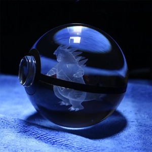 ลูกแก้วคริสตัล K9 ขนาด 50 มม. 80 มม. แกะสลักลายไทแรนิทาร์ด้วยเลเซอร์ 3 มิติ พร้อมฐานไฟ สำหรับเป็นของขวัญเด็ก - Product Image 5