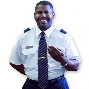 Uniforme da Guardia Giurata, Set Completo Abbigliamento da Guardia Giurata Camicia a Maniche Corte Grigio Poliestere / Cotone per Guardia Blu Reale - Product Image 2