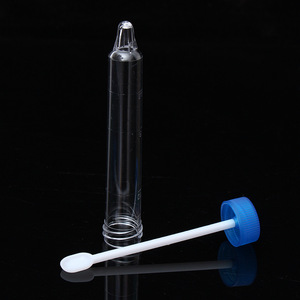 Tube de sédimentation d'urine Tamayasu 12 ml avec bouchon à vis et cuillère, tube à essai en plastique pour usage en laboratoire - Product Image 1