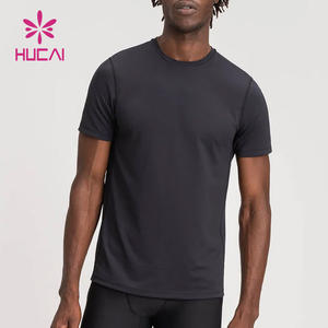 Vente en gros de logo personnalisé Nouveau design Athlétique Course à pied Sports Muscle léger Séchage rapide Slim Fit Hommes T-shirts actifs - Product Image 1