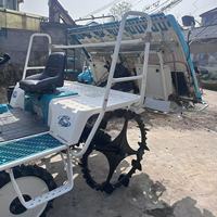Transplanteuse de riz d'occasion à grande vitesse, 6/8 rangs, haute efficacité, avec moteur 25 CV, bleu et blanc alternés