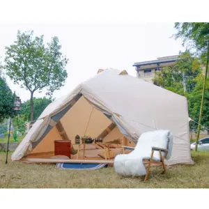 Customized Size 4m Heavy Duty Inflatable Tent Poly Cotton Air Tent Inflatable Camping Outdoor For 8 Person