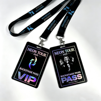 Tarjeta de Identificación VIP de Plástico Personalizada, Etiqueta de Impresión por Transferencia Digital, Pase para Eventos Backstage, Tarjeta Magnética Impresa Personalizada con Cordón