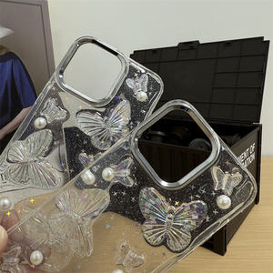 <span class=keywords><strong>Coque</strong></span> de téléphone anti-chute anti-jaunissement à motif de papillon époxy 3D en gros d'usine pour Samsung A10E/A06/A03S/S25FE/M56/A07/F17/F06 - Product Image 1