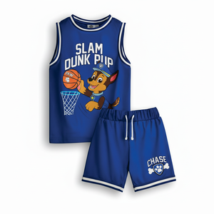 Gilet de basket-ball sans manches pour enfants avec short de basket-ball en maille tissu respirant à séchage rapide uniformes de basket-ball Bsci - Product Image 1