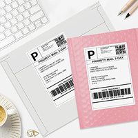 Etiquetas de Envío de 8.5x5.5 Pulgadas, Compatibles con Impresoras Láser e Inyección de Tinta, 200 Etiquetas Autoadhesivas para Correo