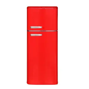 Красочный верхний холодильник с двойной дверью, холодильник на заказ в стиле ретро для TDR-280RL
