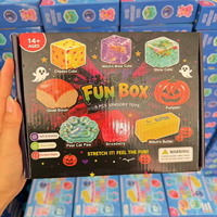 Calendrier de l'Avent de Noël : Boîte Mystère 24 Compartiments, Jouets Anti-Stress Fidget Squishy à Presser, Lot de 8 Pièces, Jouets à Presser en Maltose