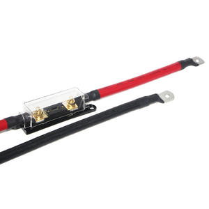 黒赤バッテリーケーブル 2AWG バッテリーケーブル ANLヒューズホルダー付き 容許電流200A バッテリーケーブル - Product Image 3