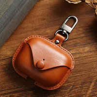 Estuche de Cuero de Alta Calidad para Auriculares Apple Airpods Pro 2 3, Funda Protectora de Cuero, Anti-Caídas, Resistente a Impactos