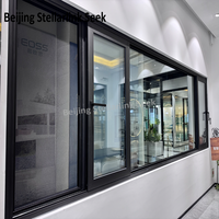 Ventana Corredera Lateral de Aluminio con Rotura de Puente Térmico, Marco Resistente, Deslizamiento Suave, Protección Contra Tormentas, Triple Cristal para el Hogar, Directo de Fábrica