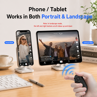 Télécommande sans fil Bluetooth pour selfie, bouton déclencheur zoom, caméra TikTok, vidéo courte, iPhone, Android, rechargeable
