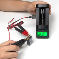 Peacefair High-Precision DIY 4-Wire Kelvin Clip USB Battery Tester Internal Resistance 18650 Lithium Battery Meter Tester
