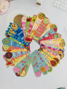 Wholesale 12 Opposite Sex Fruit Scented Bookmarks Student Reading Scratch Scented Bookmarks