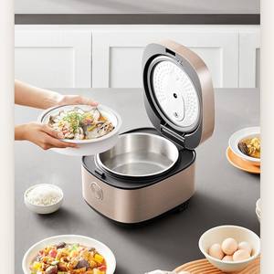 Olla Arrocera Midea de 4L, Forma de Tambor, Olla Interior de Acero Inoxidable, Multiusos, Eléctrica, Color Dorado - Product Image 1