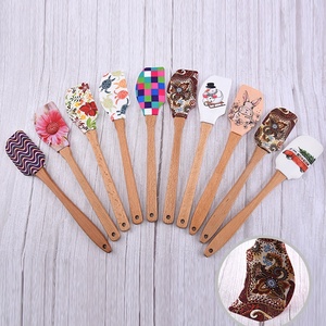 Silicone thìa sồi xử lý bơ scraper bánh kem nhà bếp Baking in ấn giáng sinh thìa với mô hình - Product Image 2