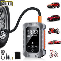 Nouvelle Pompe à Air Électrique Automatique Mini 12V 2026 avec Bloc Batterie Portable et Mesure de Pression Numérique pour Voiture en ABS