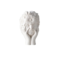 Vase en céramique de Style nordique créatif fleur insérer porte-stylo maison décoratif doux objets fille fleur tête poterie et émail