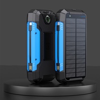 Banco de Energía Solar Portátil a Prueba de Agua de 30000mAh, Li-Polímero de Alta Capacidad, Carga Rápida de 15W, Uso en Exteriores, Doble USB Tipo-C, Venta al Por Mayor