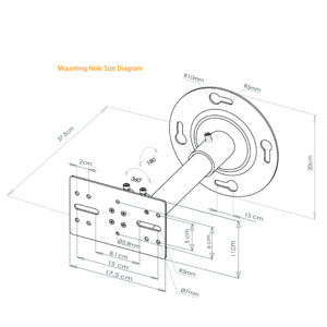 CNBear K-3008B PA Surround Sound Metal <b>Speaker</b> Brackets Durable Adjustable 30kg Capacity Universal <b>Speaker</b> <b>Stand</b> - Product Image 6