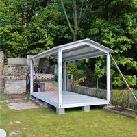 Structure en acier préfabriquée WFZH 20 pieds/40 pieds avec panneau sandwich pour maison modulaire, design de ferme, type de toit Skillion