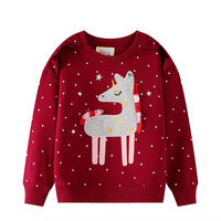 Vente en gros printemps et automne animal mignon pull de Noël pour enfants pull pour enfants vêtements