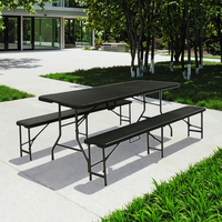 Table pliante rectangulaire en plastique de 6 pieds pour événements, banquets et mariages – Mobilier de jardin portable personnalisé à prix de gros abordable