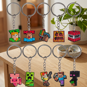 <b>Custom</b> Cartoon Style Durable Rubber <b>Keychains</b> with Musical Instruments Design Made in Vietnam - Product Image 1