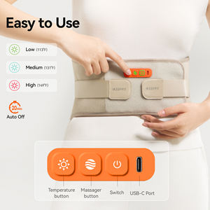 नियंत्रण आराम के साथ पीठ की निचली मांसपेशियों में मासिक हीटिंग पैड वाइब्रेटर कमर के पेट मालिश पैड मशीन महिला बेल्ट के लिए - Product Image 3