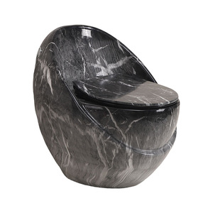 Inodoro Moderno con Forma de Huevo, Diseño Creativo de Mármol, de Una Pieza, con Sifón, Silencioso, Antiolores, para Baño Doméstico - Product Image 1