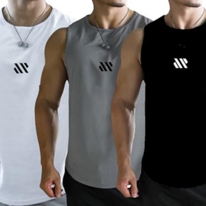 Débardeurs pour hommes en coton grande taille, décontractés, à capuche, sans manches, en maille respirante, séchage rapide, pour l'entraînement, la course, la gym, la musculation et la plage - Product Image 4