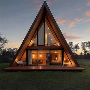 होटल और दुकानों के लिए 20 फीट सबसे कम कीमत ए-फ्रेम प्रीफैब हाउस के लिए त्रिकोणीय आकार में छोटे घर लक्जरी छोटे घर - Product Image 6