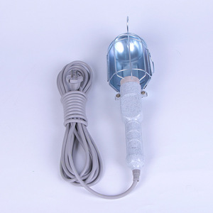 Lampe de travail portative à ampoule halogène 220V, couvercle en métal gris avec crochet pour éclairage de réparation automobile - Product Image 2