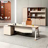 Meubles de bureau JIUSHUN, table de bureau moderne en forme de L, bureau de direction pour PDG, directeur, patron