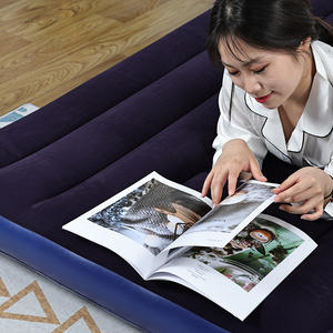 Colchón inflable ZL de 22 cm de grosor con superficie flocada, diseño moderno para camping y uso doméstico con almohada. - Product Image 5