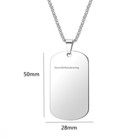 Porte-clés personnalisé en acier inoxydable poli pour chiens, pendentif vierge à graver au laser, étiquette d'identification métallique par sublimation