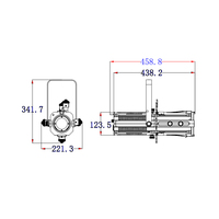 Degré Variable 15 °   - 30 ° /25 °   - 50 °   Projecteur profilé LED COB ellipsoïdal 100W WW CW RGBL avec contrôle DMX pour logo et suivi de scène