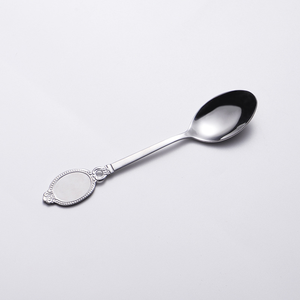 Ensemble cuillère et fourchette SFB108 811 avec manche orné de pierres précieuses, en acier inoxydable, vaisselle élégante pour café, gâteau, fruits, décoration de la maison - Product Image 2