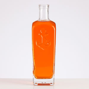 ग्लास की बोतल 200 मिलीलीटर 375 मिली 500 मिलीलीटर 700 मिलीलीटर 750ml 1000ml व्हिस्की वोदका गिन रम पेय - Product Image 4