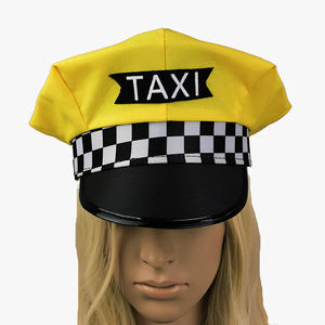 Sombrero Octágono de conductor de <span class=keywords><strong>taxi</strong></span> amarillo de fábrica Manwu, accesorio festivo para Cosplay y fiestas navideñas, sombreros de fiesta - Product Image 2