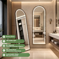 Espejo Inteligente Retroiluminado Antivaho de 5mm sin Cobre para Baño, Personalizable al por Mayor para Proyectos de Hoteles, Apartamentos y Renovaciones de Fábricas