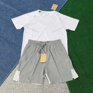 Nuovo marchio da <span class=keywords><strong>uomo</strong></span> che corre a maniche corte e da corsa maratona di allenamento ad asciugatura rapida pantaloncini casual ampia tuta sportiva traspirante - Product Image 4