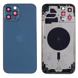 Coque arrière de remplacement pour Apple iPhone 12 Pro Max avec châssis bleu - Product Image 1