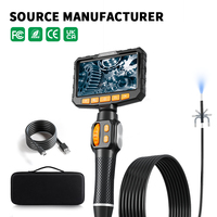 Boroscopio Articulado Bidireccional con Cámara Tipo Serpiente, Pantalla IPS de 5 Pulgadas, Iluminación LED, Endoscopio de Inspección a Prueba de Agua, Videoscopio